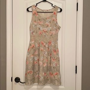 LC Lauren Conrad Floral Dress With Lace Detailing